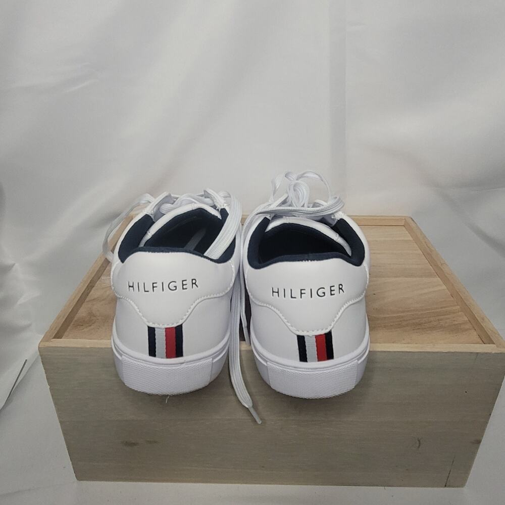 Tommy Hilfiger- Men's Brecon Cup Sole Sneakers- White- Size 8 - Picture 3 of 6